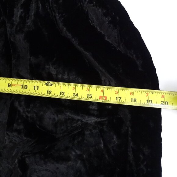 Vintage Victor Costa Occasion Black Velvet Skirt Zigzag Hem Women Size XS NEW - Picture 10 of 11